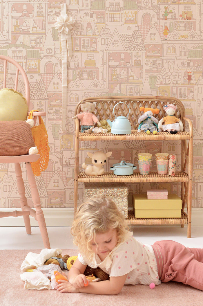 Dollhouse Wallpaper - Sunny Pink