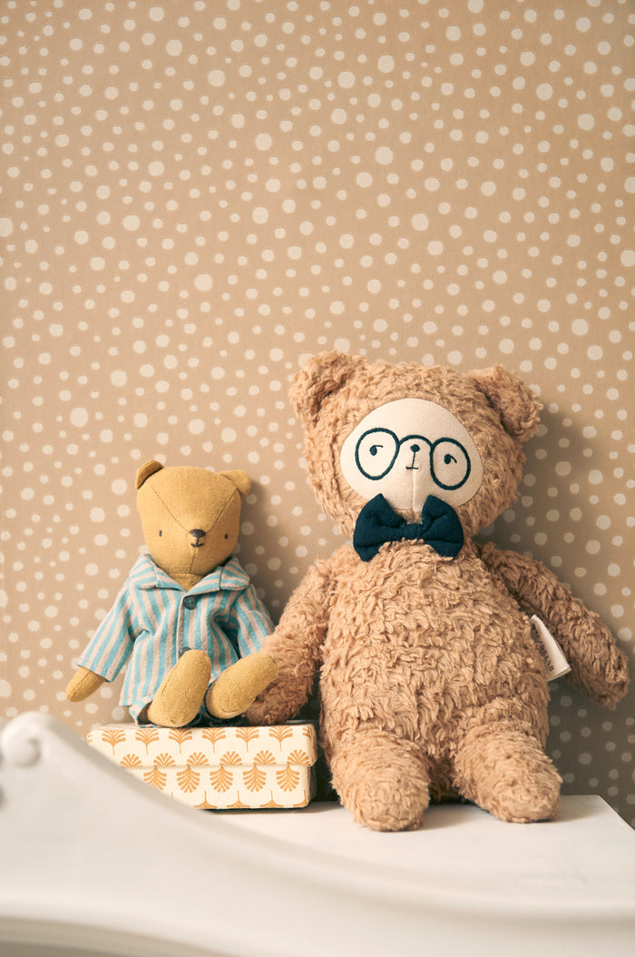 Dots Wallpaper - Teddy Brown