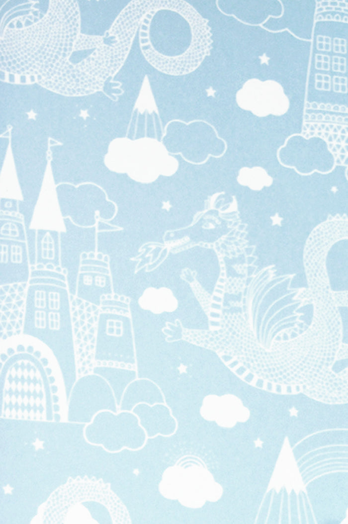 Dragon Sky Wallpaper - Light Blue
