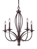 Elk 61032-5 Medford 5-Light Chandelier, 28-Inch, Oiled Bronze