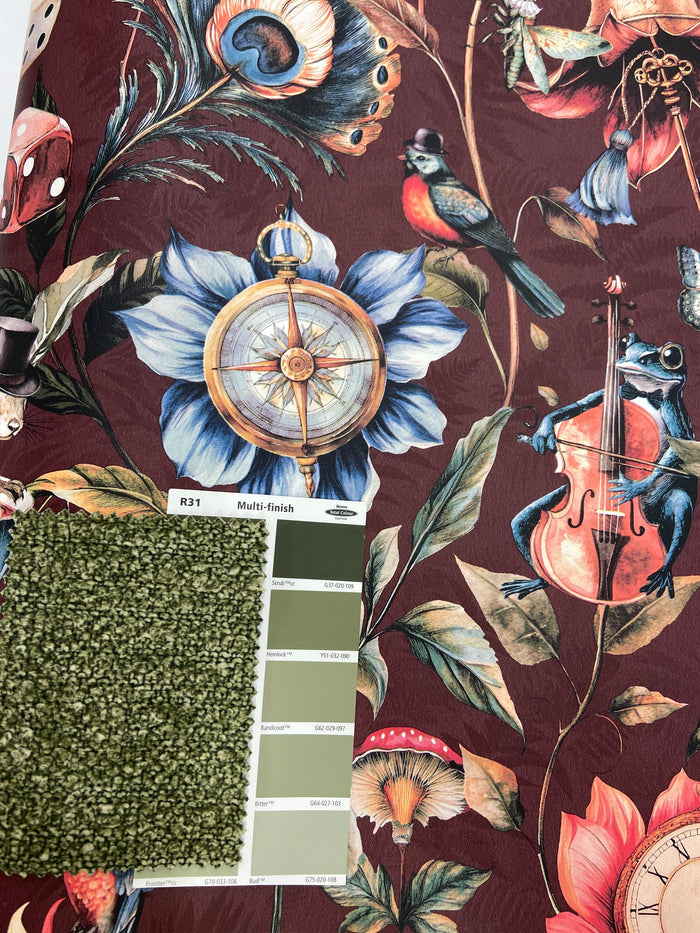 Elysium – Surreal Wonderland Wallpaper – Mulberry