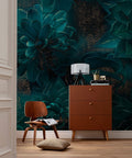Emerald Bloom - Custom Sized Wallpaper Mural (per m2)