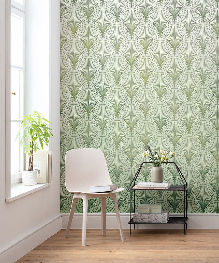 Emerald Radiance - Custom Sized Wallpaper Mural (per m2)