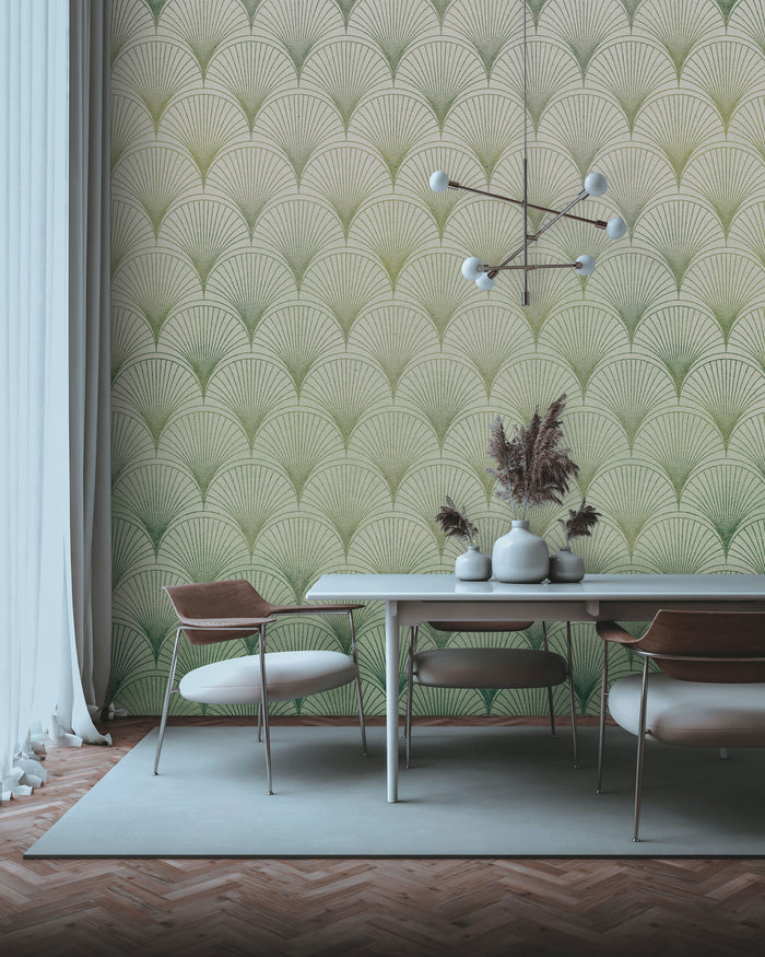 Emerald Radiance - Custom Sized Wallpaper Mural (per m2)