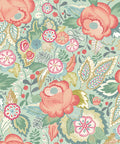 Emily Rose Wallpaper - Mint & Peach