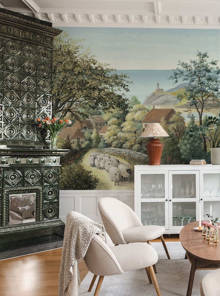 English Countryside - Custom Sized Wallpaper Mural (per m2)