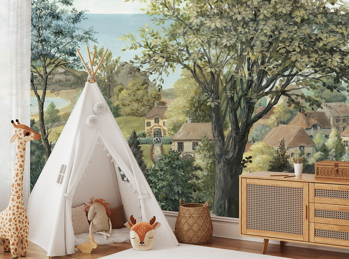 English Countryside - Custom Sized Wallpaper Mural (per m2)