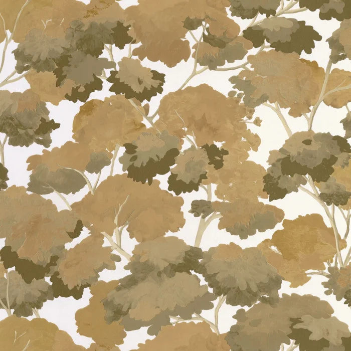 Ete Summer- Tree Tops Wallpaper - Khaki Ochre