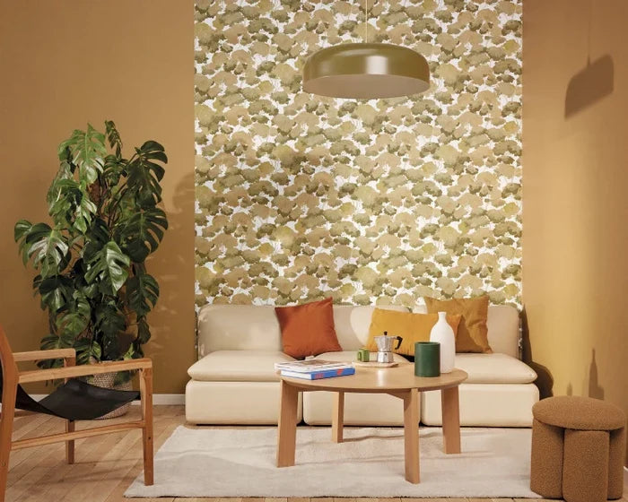 Ete Summer- Tree Tops Wallpaper - Khaki Ochre