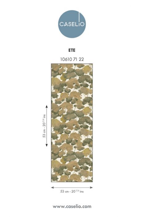 Ete Summer- Tree Tops Wallpaper - Khaki Ochre