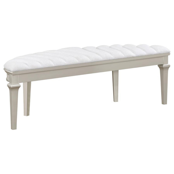 Evangeline Upholstered Demilune Bench - Adams Furniture
