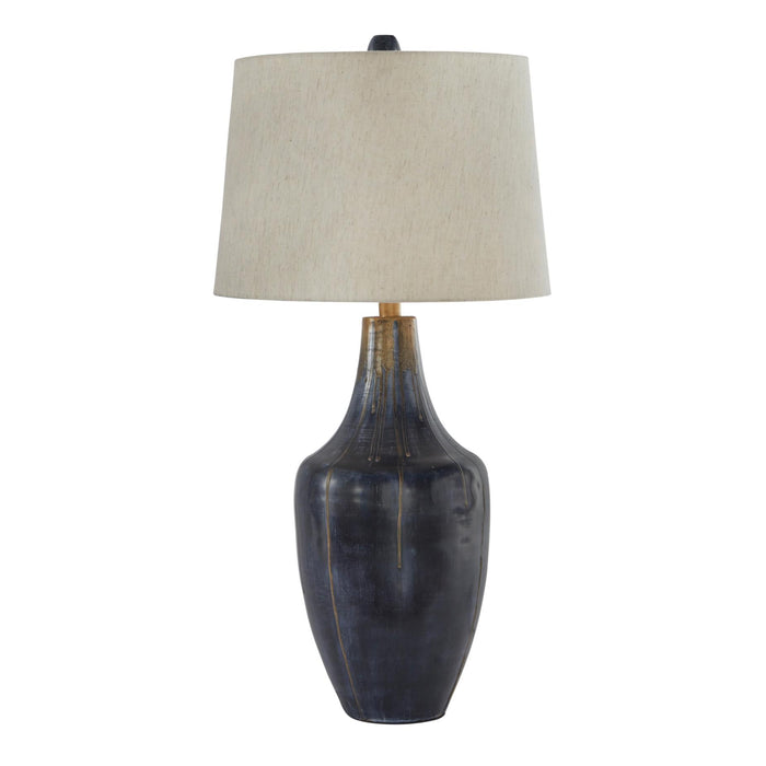 Evania Indigo Table Lamp - Adams Furniture