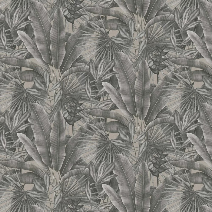 Exotic Jungle Wallpaper - Charcoal
