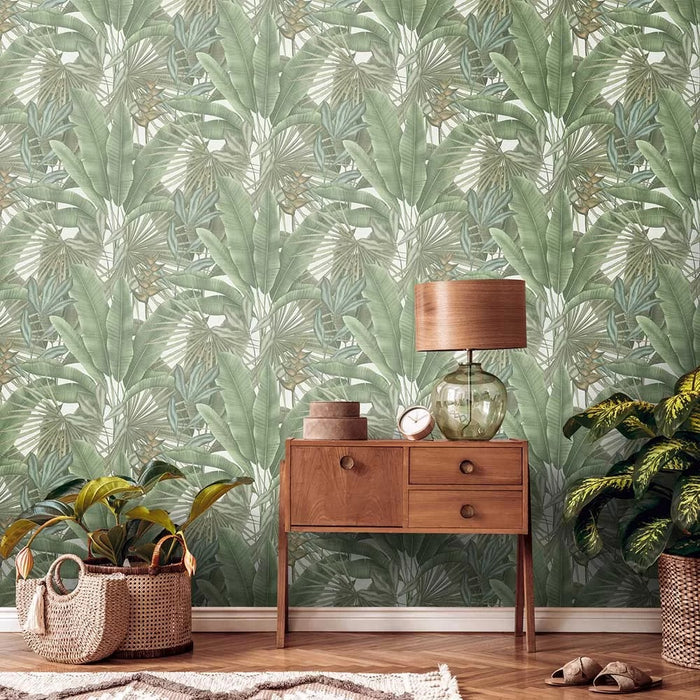 Exotic Jungle Wallpaper - Green