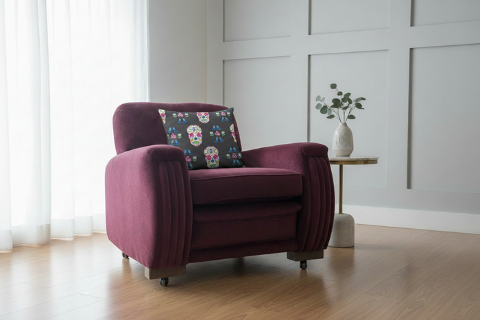 Felix Plum Chair - Fantail Fiesta Cushion
