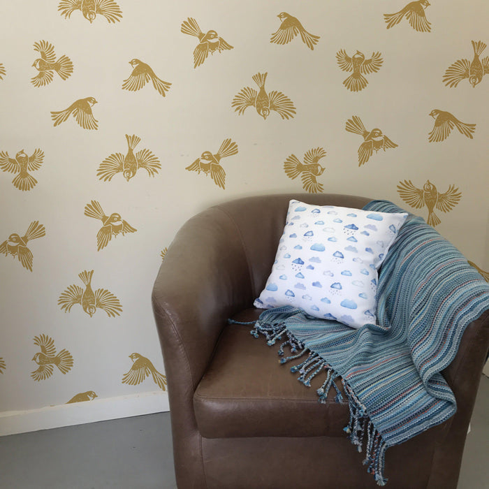 Bird Wallpaper - Mustard