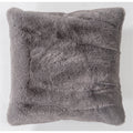 Faux Rabbit Fur Grey Pillow - Adams Furniture