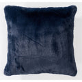 Faux Rabbit Fur Navy Pillow - Adams Furniture