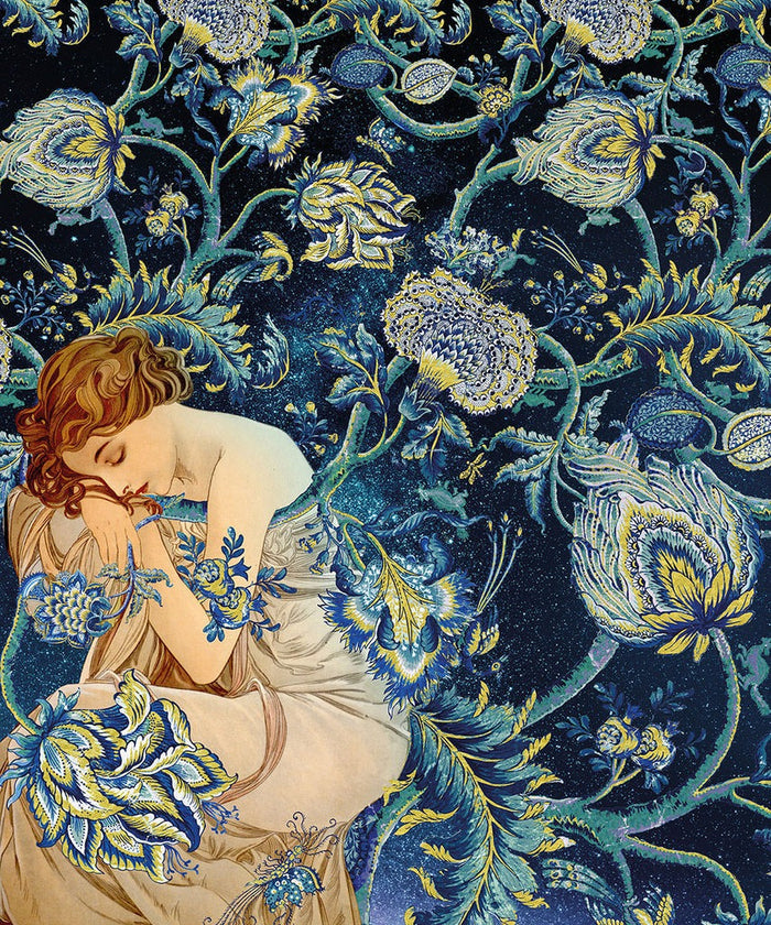 Femme d'Or - Custom Sized Wallpaper Mural (per m2)