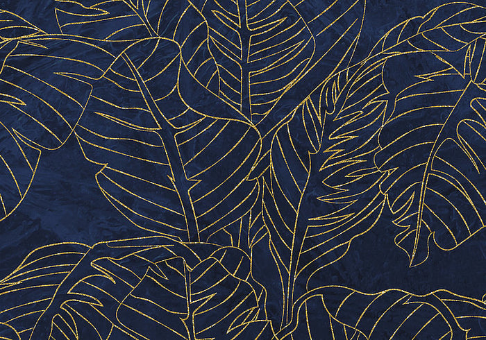 Feuille d'Or - Custom Sized Wallpaper Mural (per m2)