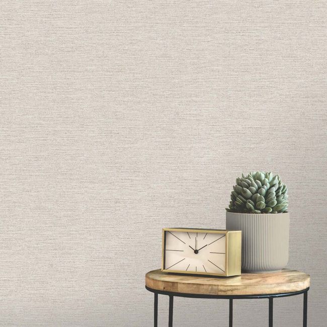 Fiji Plain Texture - Linen Almost Silver- Last 16 Rolls