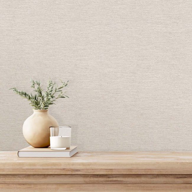 Fiji Plain Texture - Linen Almost Silver- Last 16 Rolls