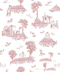 Finland Toile - Scandinavian Wallpaper - Red