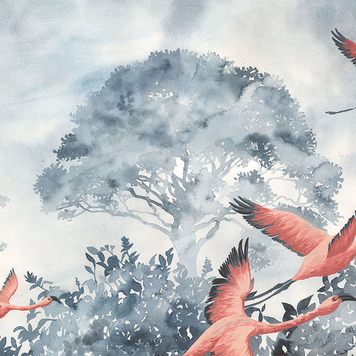 Flamingos in the Sky - Custom Sized Wallpaper Mural (per m2)
