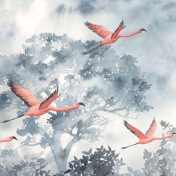Flamingos in the Sky - Custom Sized Wallpaper Mural (per m2)