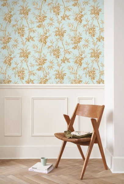 Flanerie Wallpaper - Bleu Doux