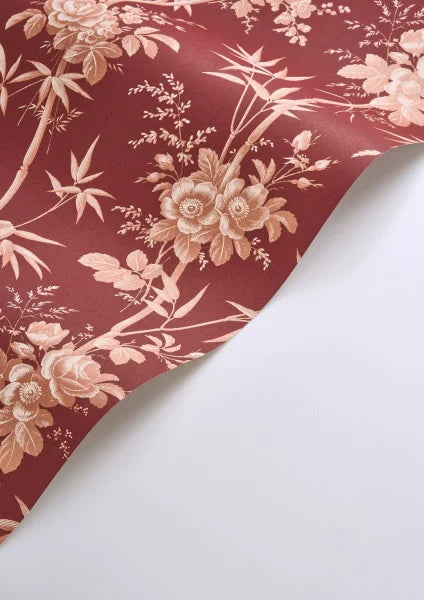 Flanerie Wallpaper - Rouge Grenat
