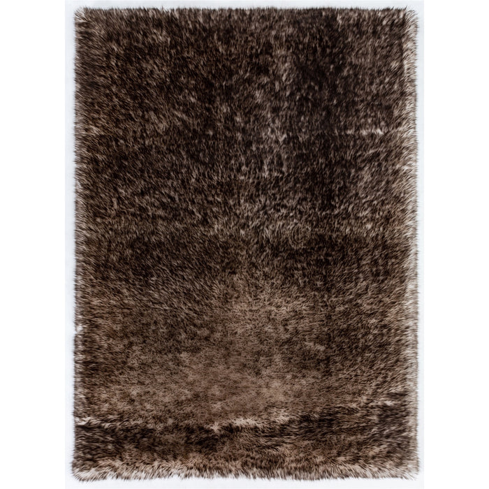 Flokati Shag Brown 5x7 Area Rug - Adams Furniture