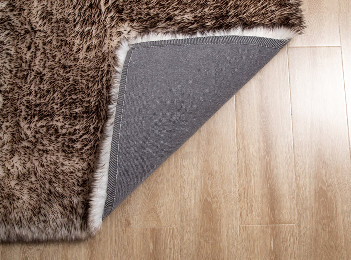 Flokati Shag Brown 5x7 Area Rug - Adams Furniture