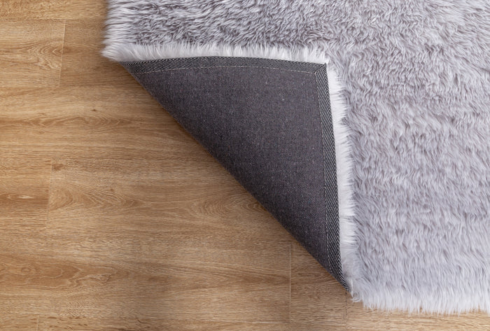 Flokati Shag Grey 5x7 Area Rug - Adams Furniture