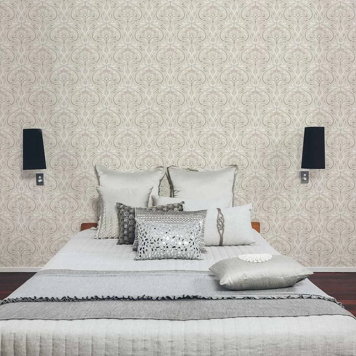 Flora Art Deco Wallpaper - Natural