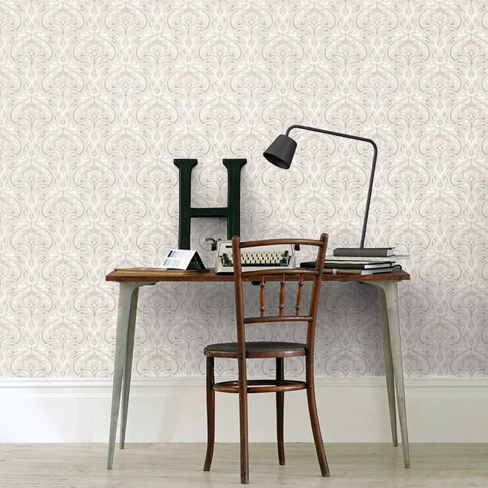 Flora Art Deco Wallpaper - Natural