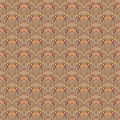 Flora Art Deco Wallpaper - Russet