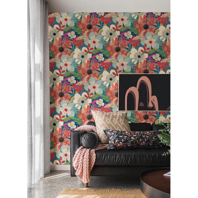 Floral Riot Wallpaper - Ohpopsi - Raspberry