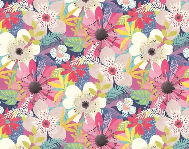 Floral Riot Wallpaper - Ohpopsi - Raspberry