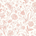 Floral Toile Wallpaper - Soft Coral