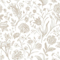 Floral Toile Wallpaper - Stone