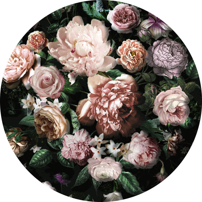 Flower Couture - Circular Mural - Self Adhesive