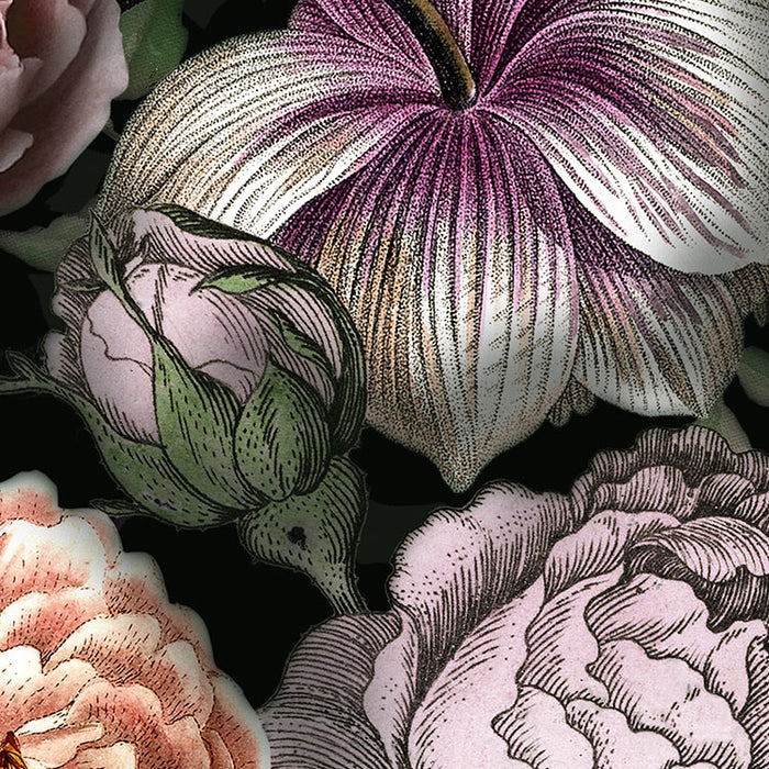 Flower Couture - Circular Mural - Self Adhesive
