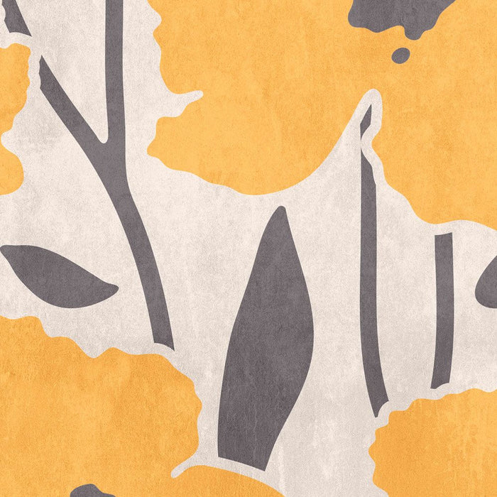 Flower Market - Orange - Custom Sized Wallpaper Mural (per m2)
