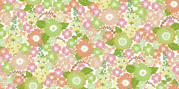 Flower Power - Custom Sized Wallpaper Mural (per m2) - Lemon Mood