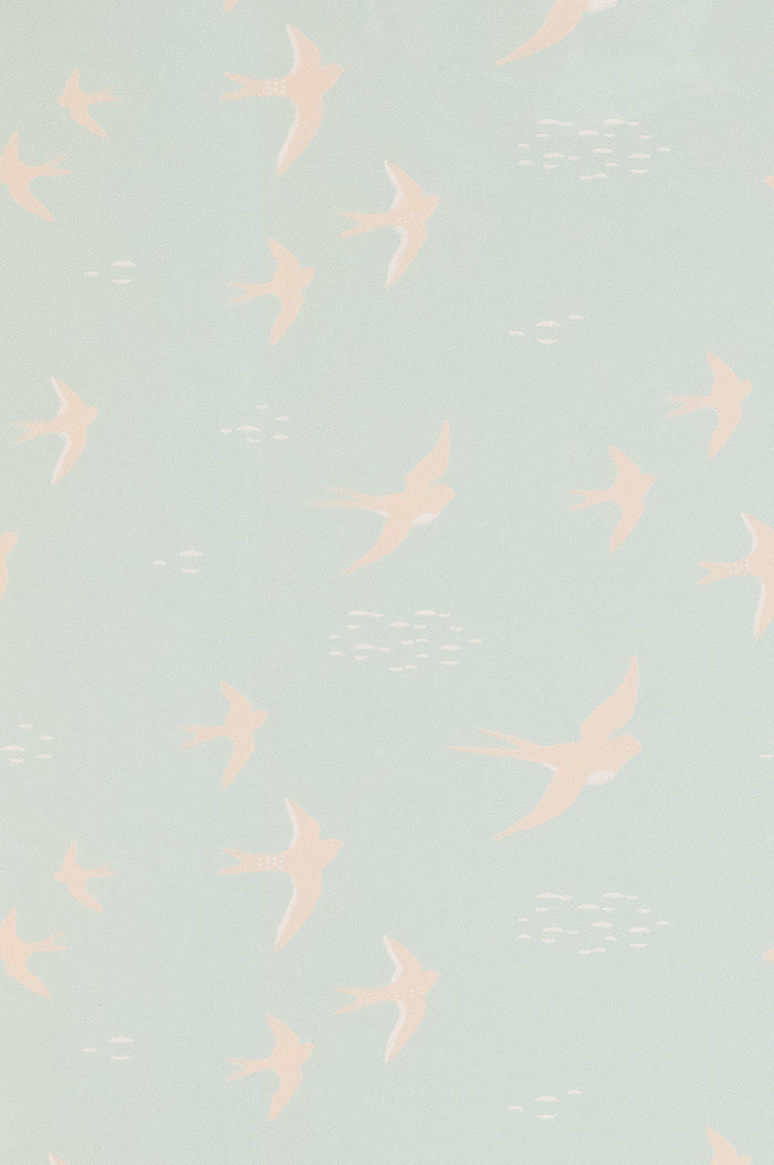 Follow The Wind Wallpaper - Dusty Turquoise