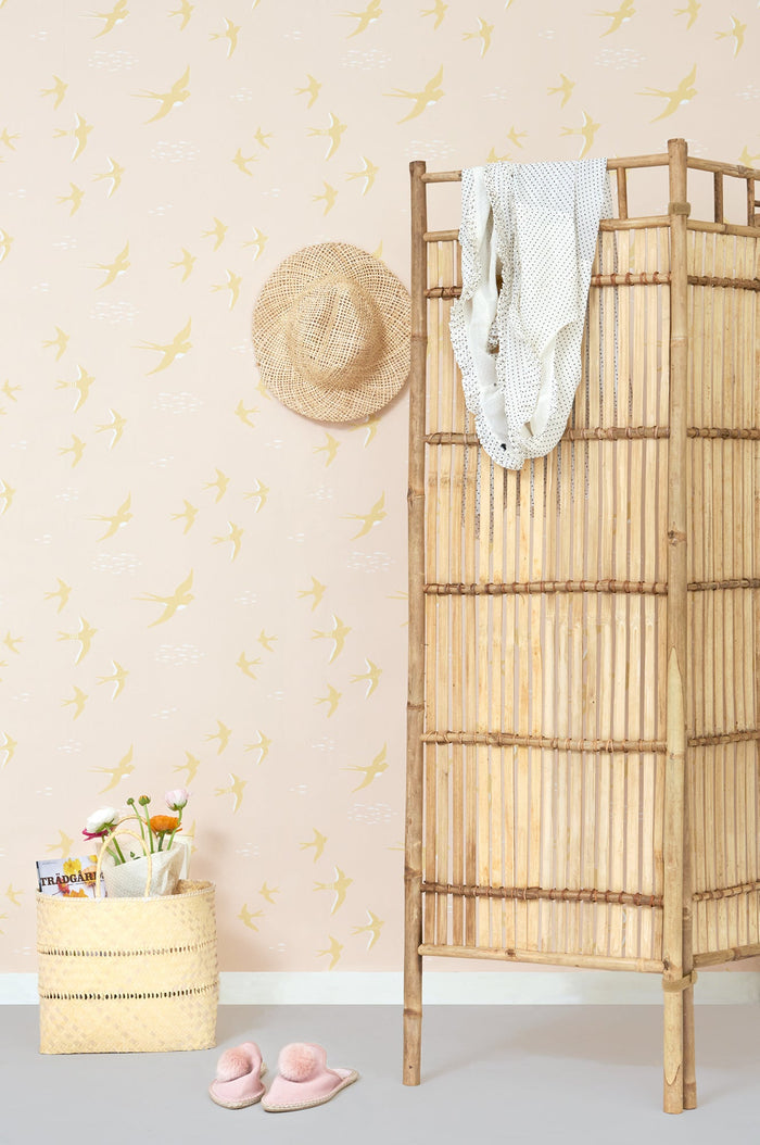Follow The Wind Wallpaper - Pale Pink