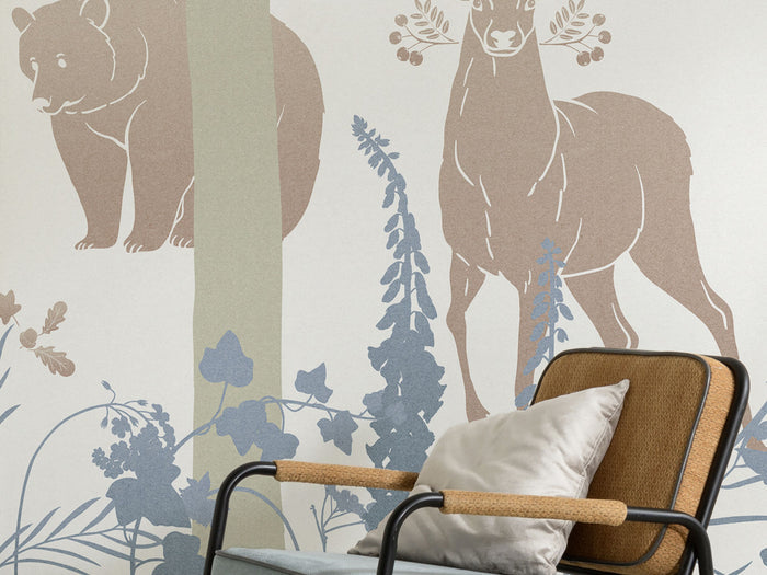 Forest Animals - Custom Sized Mural Wallpaper (per m2)