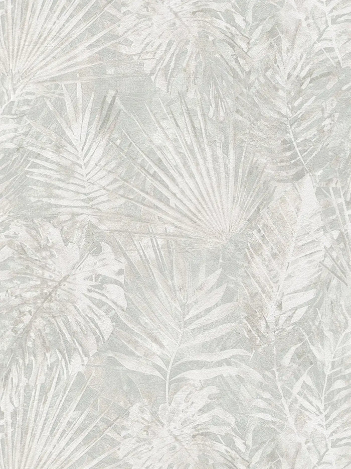 Forest Frame - Leaves Wallpaper - Slate Grey