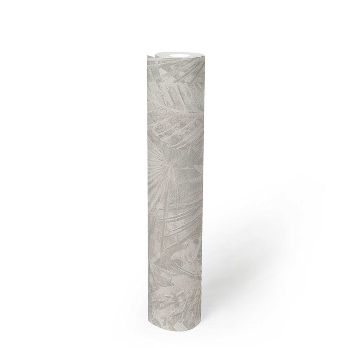 Forest Frame - Leaves Wallpaper - Slate Grey